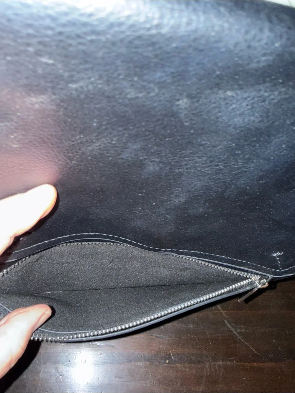 Zara Black Faux Leather Backpack